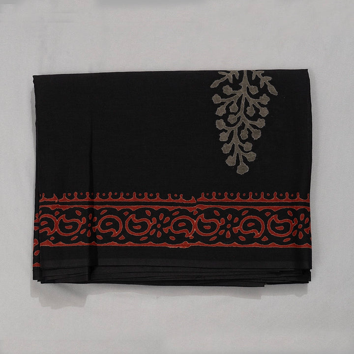 Hayagrivas Black Jaipur Cotton Saree KSBE107B4-6