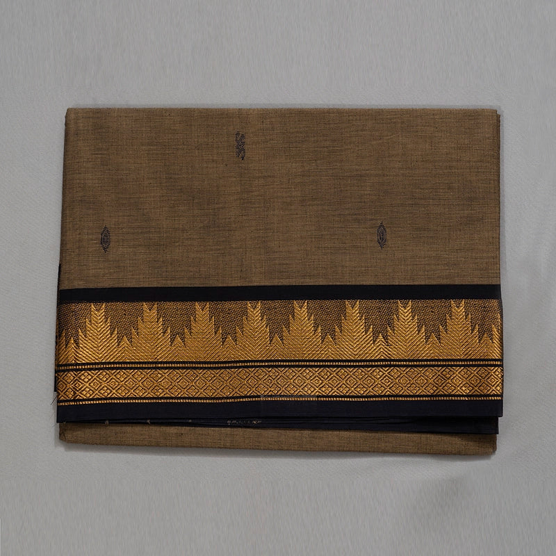Hayagrivas Elephant Grey Handloom Chettinad Cotton Saree SSCBF63E13-6