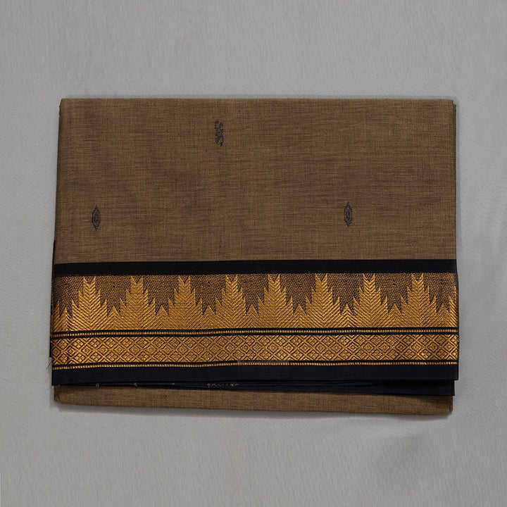 Hayagrivas Elephant Grey Handloom Chettinad Cotton Saree SSCBF63E13-6