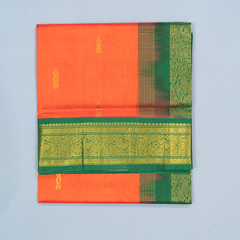 Hayagrivas Fanta Orange Pure Silk Cotton Saree SSCBF34D5-14