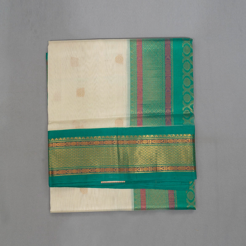 Hayagrivas Milk White Pure Silk Cotton Saree SSCBF34D5-2