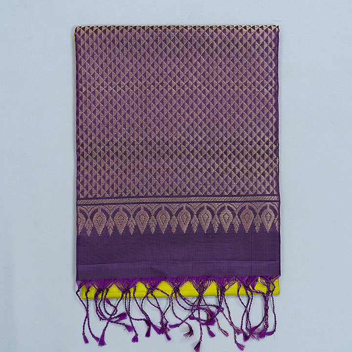 Hayagrivas Fluorescent Green Handloom Soft Silk Saree KBF566G2-4
