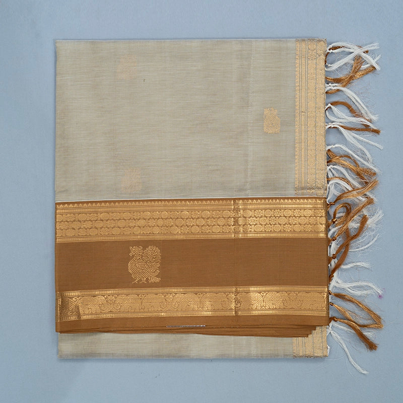 Hayagrivas Beige Kanchi Silk Cotton Saree SSCBF38D6-16