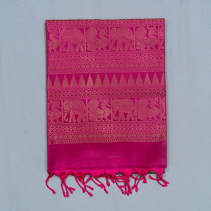 Hayagrivas Elephant Grey Handloom Soft Silk Saree KBF553G2-1