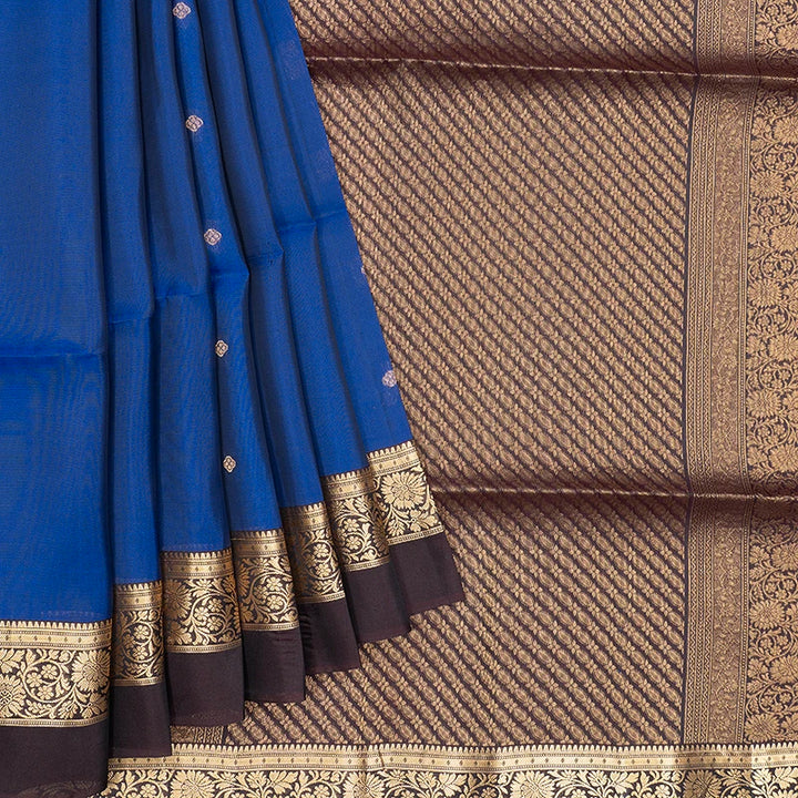 Hayagrivas Royal Blue Handloom Soft Silk Saree KBF170E3-1