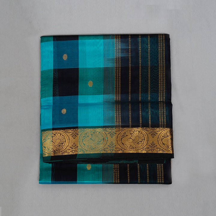 Hayagrivas Multicolour Checks Pure Silk Cotton Saree SSCBF53E5-10