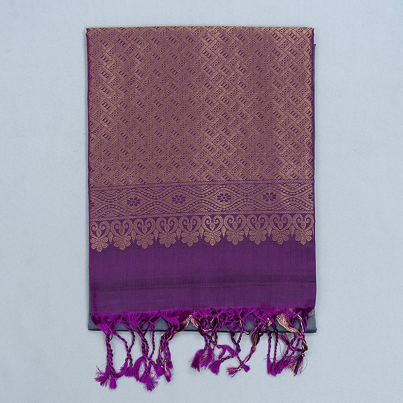 Hayagrivas Grey Handloom Soft Silk Saree KBF532G4-22