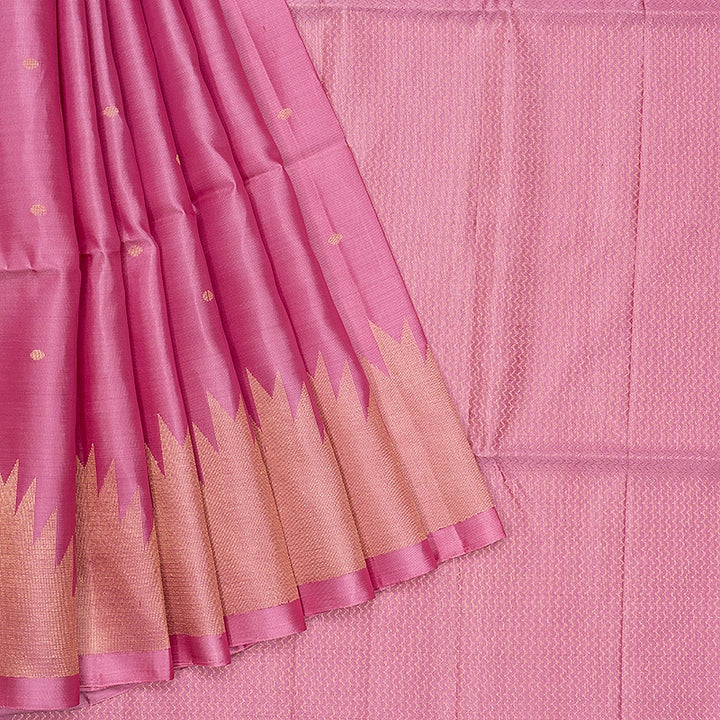 Hayagrivas Lotus Pink Handloom Soft Silk Saree KBF535G9-6