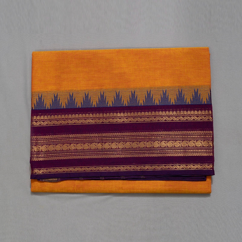 Hayagrivas Mambazham Orange Handloom Chettinad Cotton Saree KSBE86A1-1
