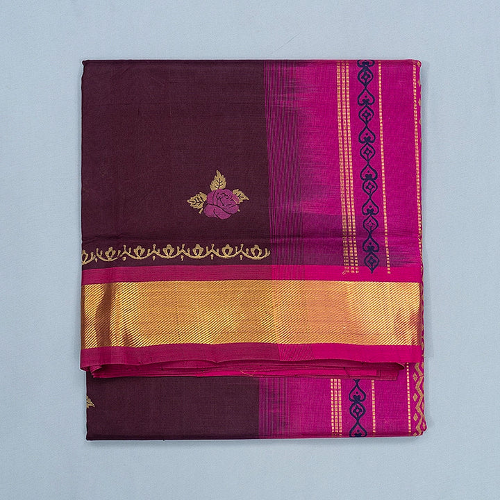 Hayagrivas Nagapazham Pure Printed Silk Cotton Saree HBF195E3-20