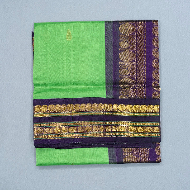 Hayagrivas Parrot Green Pure Silk Cotton Saree SSCBF34D5-31