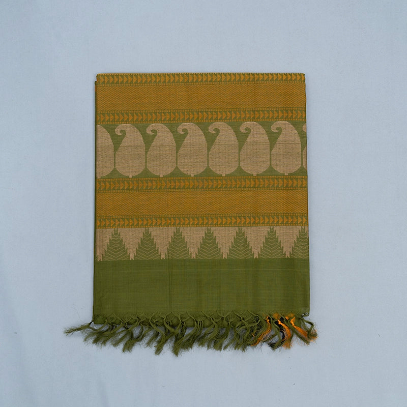 Hayagrivas Sage Green Handloom Kanchi Cotton Saree KSBE89A1-2