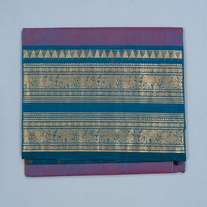 Hayagrivas Blue-Purple Handloom Chettinad Cotton Saree SSKBF87F1-63