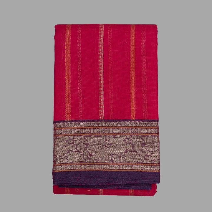 Hayagrivas Pink Handloom Kanchi Cotton Saree SSCBF66E5-1