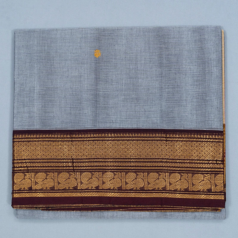 Hayagrivas Grey Handloom Chettinad Cotton Saree SSKBF86F1-59