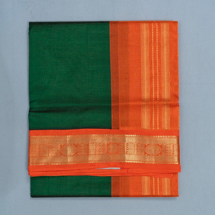 Hayagrivas Bottle Green Pure Silk Cotton Saree SSCBF35D1-15