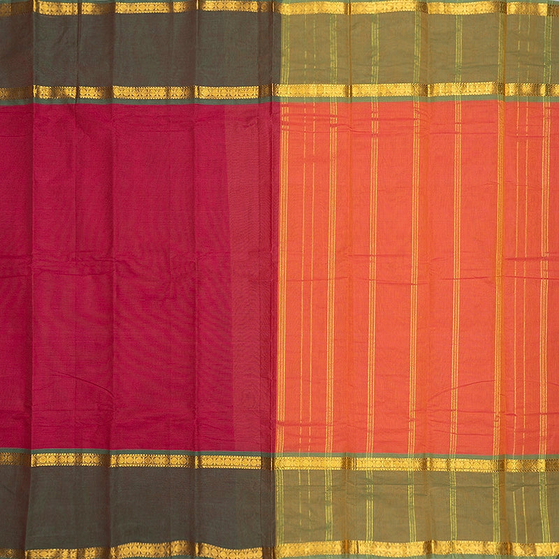 Hayagrivas Magenta Handloom Chettinad Cotton Saree SSCBF167I1-22