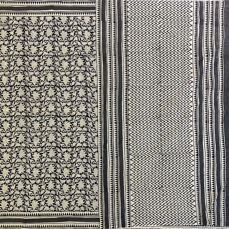 Hayagrivas Black Jaipur Cotton Saree SSCBF73E5-2