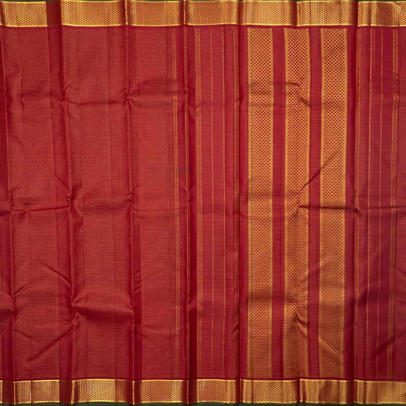 Hayagrivas Handloom Araku Maroon Kanjivaram Silk Saree KBF670G2-1