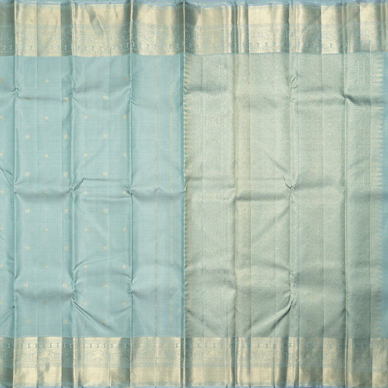 Hayagrivas Handloom Powder Blue Kanjivaram Silk Saree KBF732G4-1