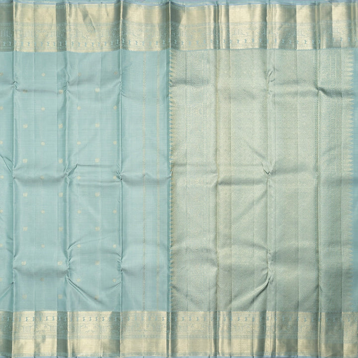 Hayagrivas Handloom Powder Blue Kanjivaram Silk Saree KBF732G4-1