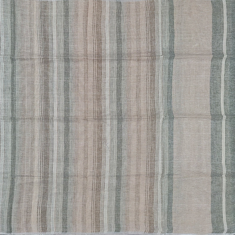 Hayagrivas Beige Handloom Linen Saree SSCBF68E3-3
