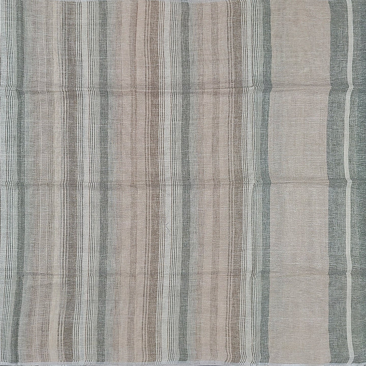 Hayagrivas Beige Handloom Linen Saree SSCBF68E3-3