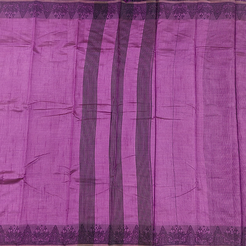 Hayagrivas Mauve-Purple Fancy Cotton Saree SSCBF121H3-3