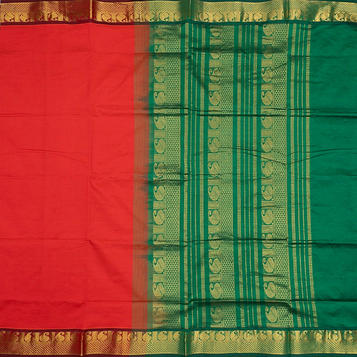 Hayagrivas Red Semi Silk Cotton Saree SSCBF164I1-11