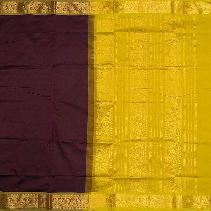 Hayagrivas Dark Brown Semi Silk Cotton Saree SSCBF164I1-134