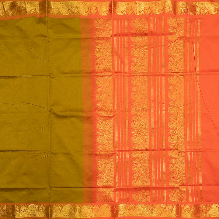 Hayagrivas Warm Mustard Semi Silk Cotton Saree SSCBF164I1-47