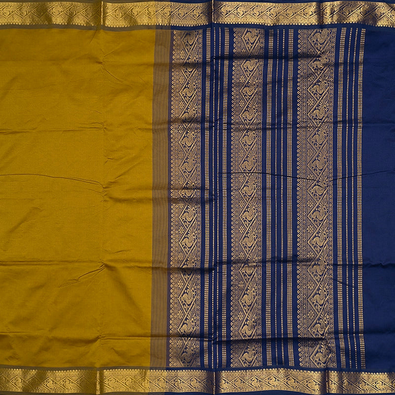 Hayagrivas Golden Yellow Semi Silk Cotton Saree SSCBF164I1-56