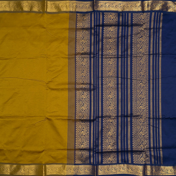 Hayagrivas Golden Yellow Semi Silk Cotton Saree SSCBF164I1-56