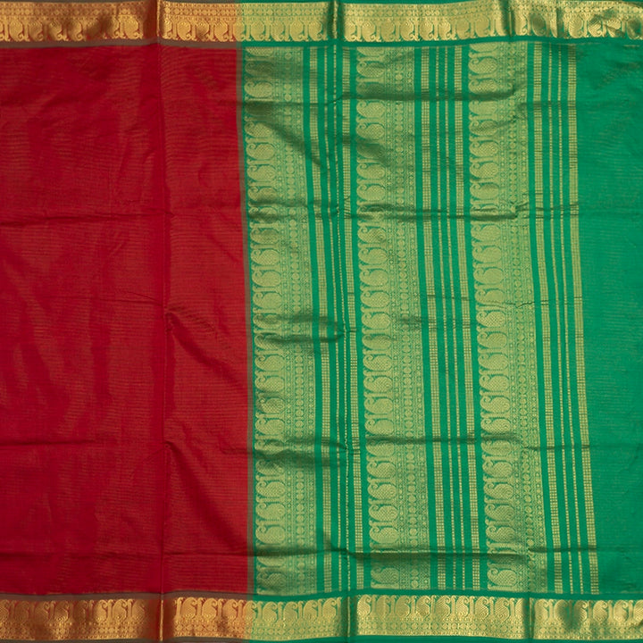 Hayagrivas Red Semi Silk Cotton Saree SSCBF164I2-46