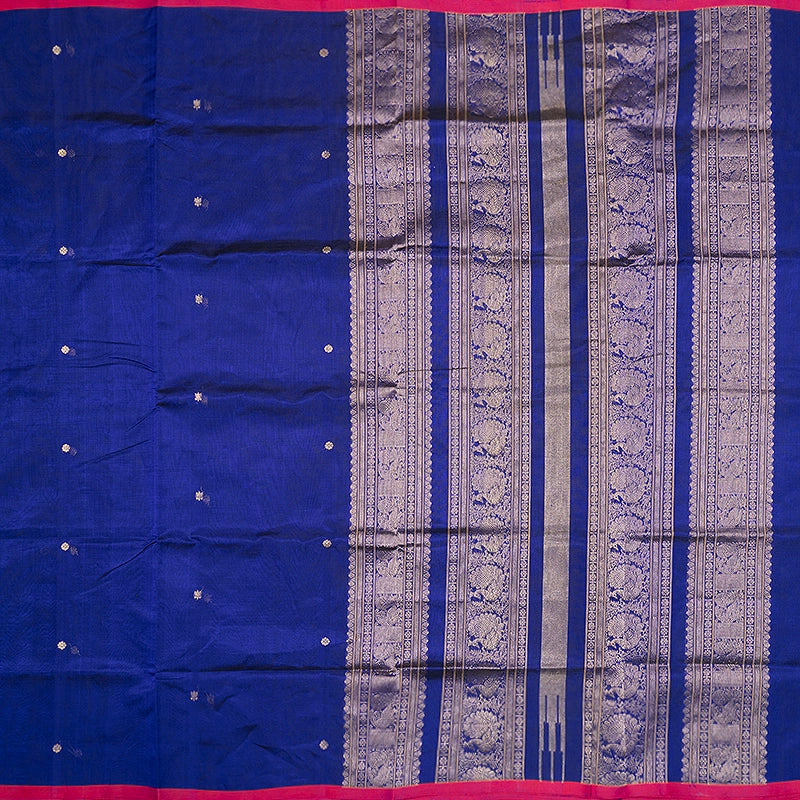 Hayagrivas MS Blue Kanchi Silk Cotton Saree SSCBF179I1-6