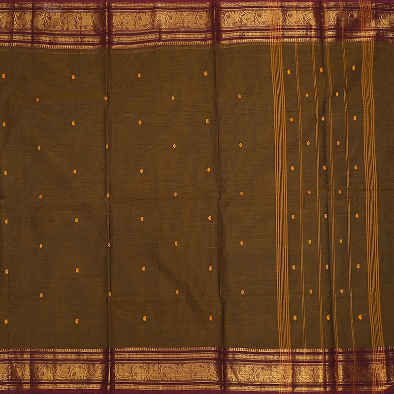 Hayagrivas Honey Mustard Handloom Chettinad Cotton Saree SSCBF210J1-115