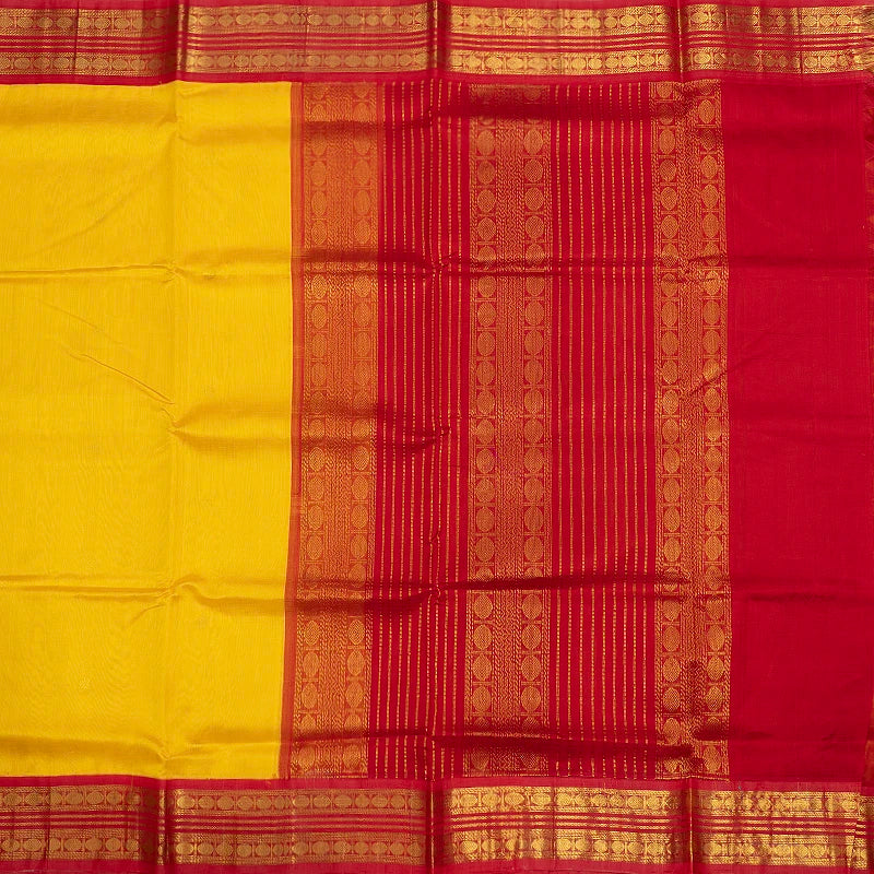 Hayagrivas Yellow Pure Silk Cotton Saree SSCBF34D4-15
