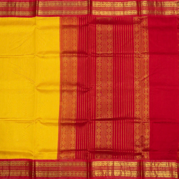 Hayagrivas Yellow Pure Silk Cotton Saree SSCBF34D4-15