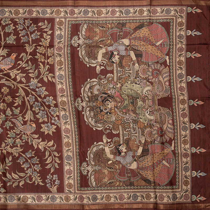 Hayagrivas Brown Fancy Cotton Saree KBE1917L1-34
