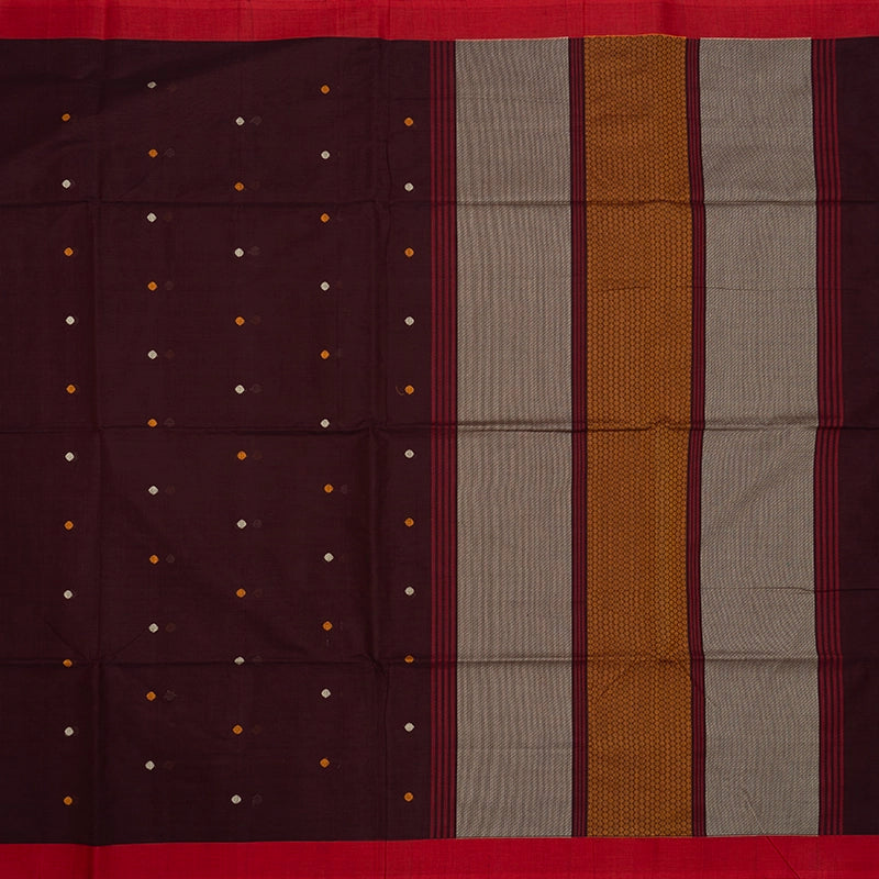 Hayagrivas Burgundy Handloom Kanchi Cotton Saree KSBE90A8-2