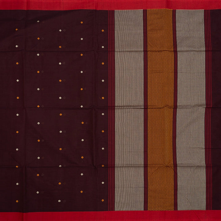 Hayagrivas Burgundy Handloom Kanchi Cotton Saree KSBE90A8-2