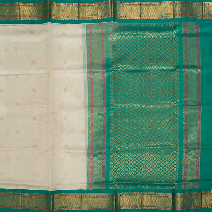 Hayagrivas Milk White Pure Silk Cotton Saree SSCBF34D5-2