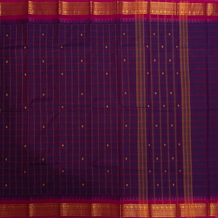 Hayagrivas Purple Handloom Chettinad Cotton Saree KSBE1H5-6
