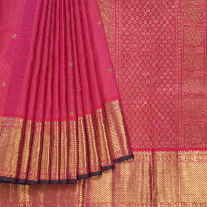 Hayagrivas Handloom Rani Pink Bridal Kanjivaram Silk Saree KBE1577K2-1