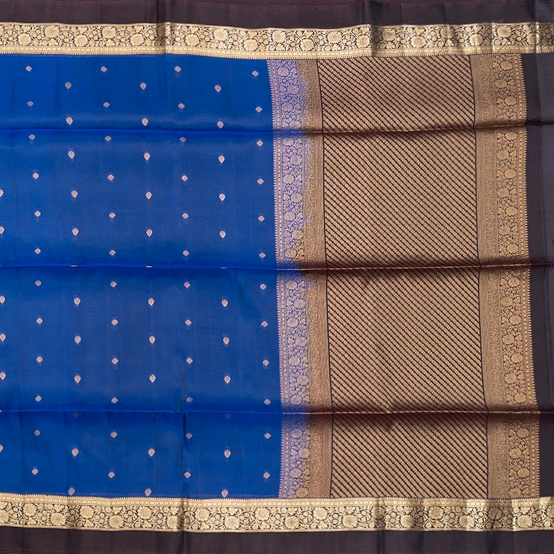 Hayagrivas Royal Blue Handloom Soft Silk Saree KBF170E3-1