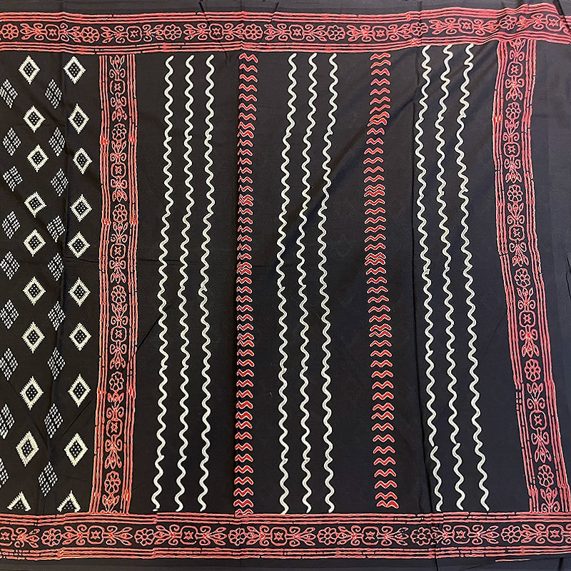 Hayagrivas Black Jaipur Cotton Saree SSCBF73E7-2
