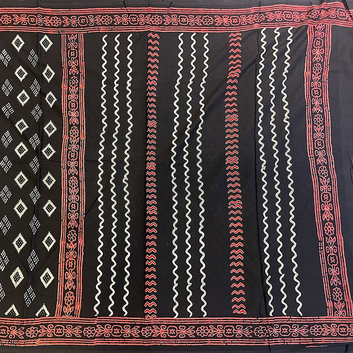 Hayagrivas Black Jaipur Cotton Saree SSCBF73E7-2