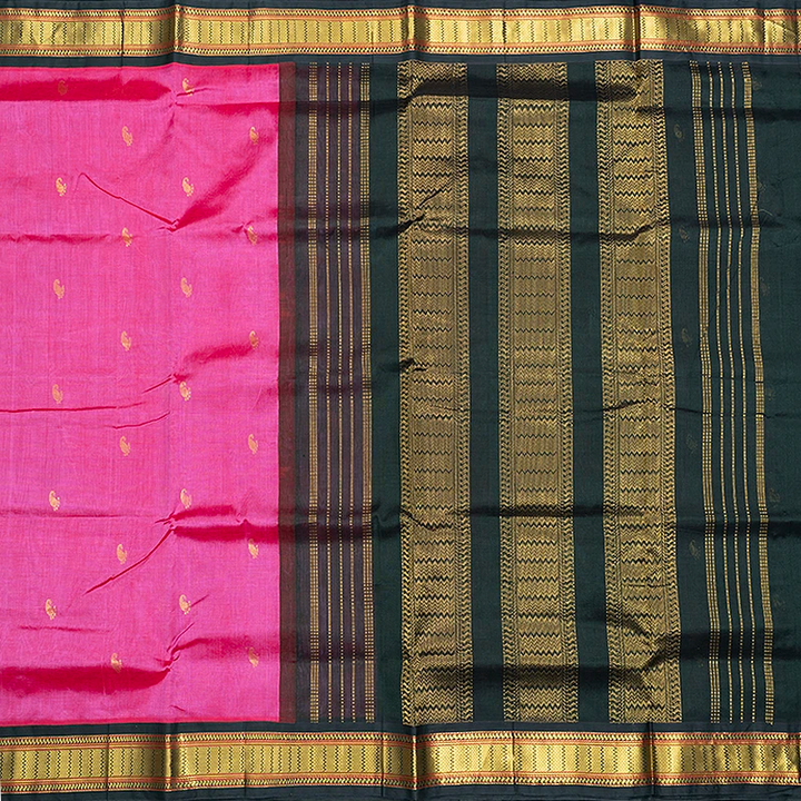 Hayagrivas Pink Pure Silk Cotton Saree SSCBF16D1-2
