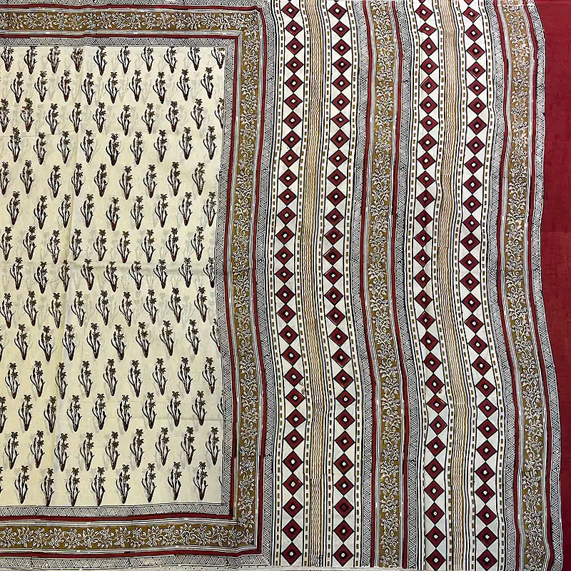 Hayagrivas Sandal Jaipur Cotton Saree SSCBF73E5-5