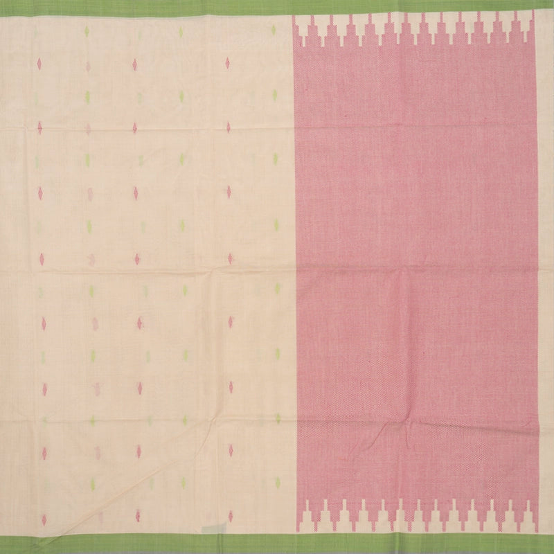 Hayagrivas Cream Handloom Kanchi Cotton Saree KSBE90A11-3